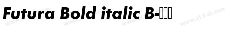 Futura Bold italic B字体转换
